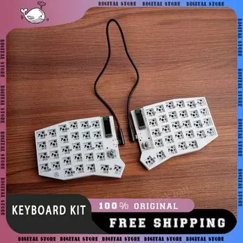 Раздельный комплект клавиатуры Ergo RGB WiredKeyboard Kit Hot Swap с ручкой и OLED-экраном VIAL Support Sofle Layout Customization Kit
