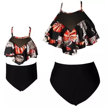 Раздельный купальник для родителей и детей, купальник бикини для женщин, новая модель 2025 года Child 104