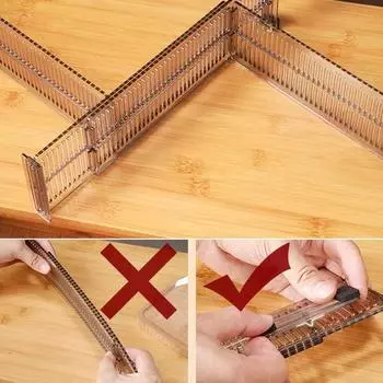 Разделение ящика Масштабируемая разделительная доска Нижнее белье и носки Сортировка Разделение Творческая отделка I6H3 black-2pcs