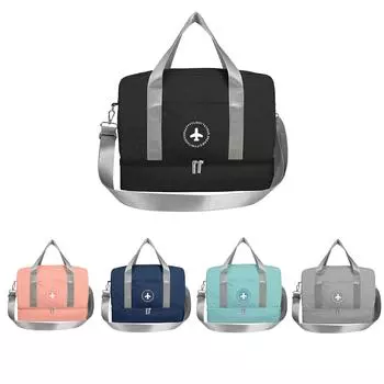 Разделение влажной и сухой воды. Водонепроницаемая упаковка. Дорожная сумка для стирки. Косметичка для туалетных принадлежностей. Дорожная сумка для хранения. Водонепроницаемая многофункциональная сумка для мужчин и женщин. 43*29*4 cm чёрный