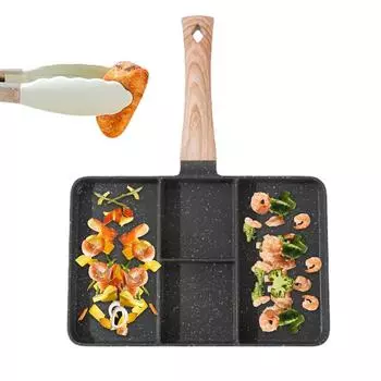 Разделенная секция для завтрака, универсальная секция для завтрака, переносная и универсальная сковорода для завтрака, для яиц белый