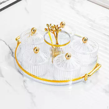 Разделенная сервировочная тарелка, поднос для сухофруктов, банка для печенья, контейнер для орехов для свадебного магазина чистый