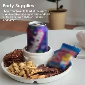 Разделенная тарелка для завтрака, переносной поднос для пикника и барбекю, порционная тарелка для здорового питания для взрослых и детей, обеденная тарелка