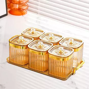 Разделенное блюдо из сухофруктов для свадеб и праздничных посиделок золотой