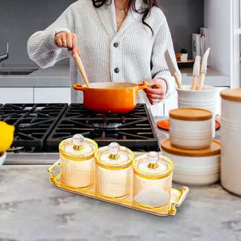 Разделенные сервировочные блюда с крышкой Поднос для закусок Чаши для сухих фруктов и овощей Отделения для приправ Brown 3 Grids