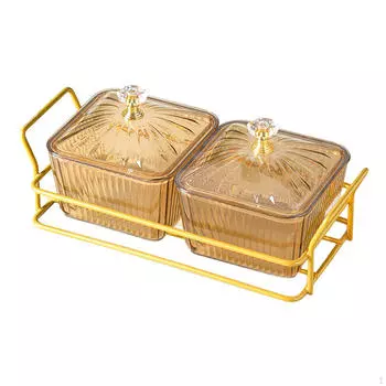 Разделенные сервировочные миски, тарелка для закусок, органайзер, портативные конфеты и орехи из сухофруктов 2 Compartments