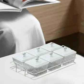Разделенные сервировочные тарелки Поднос для закусок Хранилище конфет Портативная роскошная тарелка для закусок 2 piecess