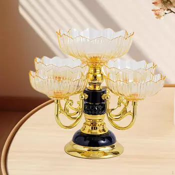 Разделенные сервировочные тарелки, вращающийся поднос для закусок, тарелка для десертов в виде цветка, сухофрукты для жёлтый