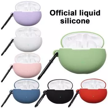 Разделенный чехол для Huawei Freebuds 4i Беспроводная Bluetooth-гарнитура TWS Силиконовый чехол для Freebuds 4i With Hook светло-розовый