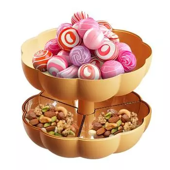 Разделенный держатель для закусок из тыквы с отделением для зубочисток. Сервировочная миска из тыквы с 3 отделениями для конфет, фруктов, орехов, закусок.