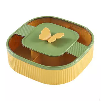 Разделенный поднос для сервировки, контейнер для конфет и орехов, органайзер, миска, многоразовая посуда оранжевый