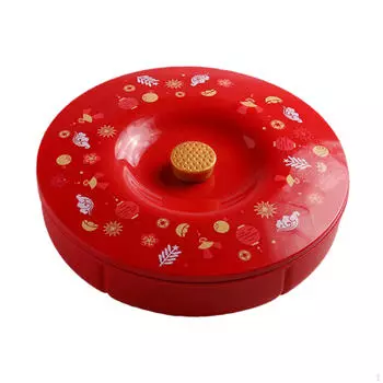 Разделенный поднос для сервировки, отделение для конфет, контейнер с крышкой, для закусок Red Lid red bottom