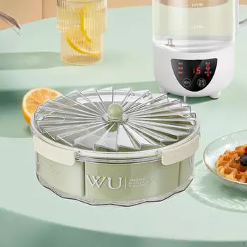 Разделенный поднос для сервировки, праздничная коробка для конфет, вечеринка, гостиная, органайзер для сухофруктов зелёный