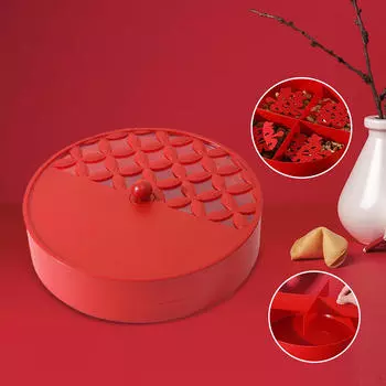 Разделенный поднос для сервировки с крышкой, отделения для закусок, контейнер для закусок, коробка для хранения конфет