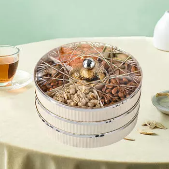 Разделенный поднос для сервировки, тарелки для закусок, украшение для стола, конфеты из сухофруктов, для белый