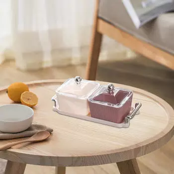 Разделенный поднос для закусок с крышкой и ручкой, портативные тарелки для закусок для домашней кухни 3 Snack dishes
