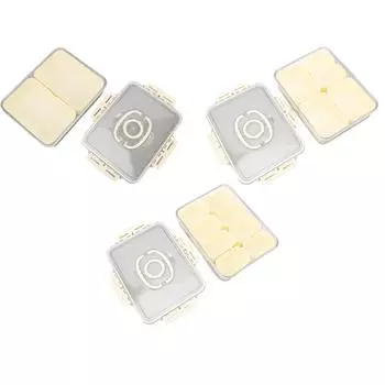 Разделенный поднос с крышкой и ручкой, герметичный переносной контейнер для фруктовых закусок, коробка для приправы Dippi 2 Compartments