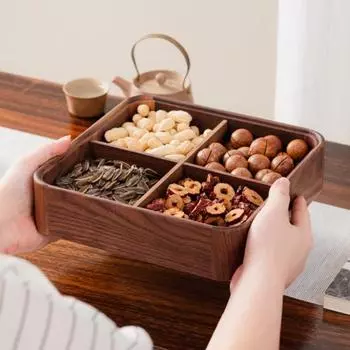 Разделенный поднос с прозрачной крышкой, большой вместимости, не содержит бисфенол-А, легко моется, портативный