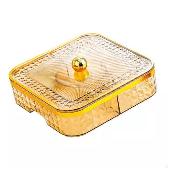 Разделенный сервировочный поднос с отделениями для конфет и орехов, чаша для закусок на свадьбу золотой