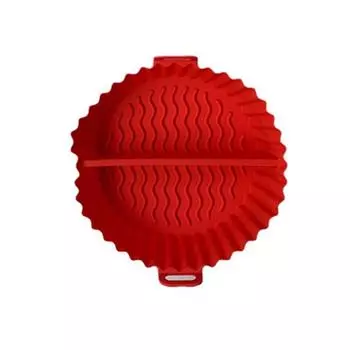 Разделите силиконовые фритюрницы для духовки противень для выпечки пиццы жареная курица для фритюрницы силиконовая корзина многоразовый вкладыш для сковороды для фритюрницы аксессуары красный