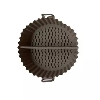 Разделите силиконовые фритюрницы для духовки противень для выпечки пиццы жареная курица для фритюрницы силиконовая корзина многоразовый вкладыш для сковороды для фритюрницы аксессуары серый