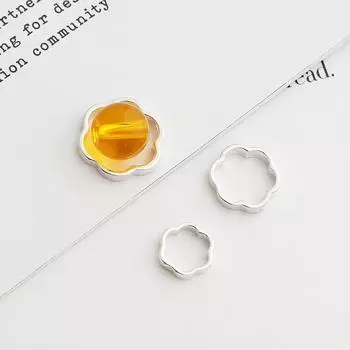 Разделитель бусин-цветков из стерлингового серебра S925 для браслетов и ожерелий из кристаллов своими руками Medium (fits 8mm beads)