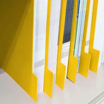Разделитель направляющий вертикальный А4 вертикальный разделитель доска полка для документов книжная полка ящик разделитель лоток для хранения набор из 10 шт. (желтый) жёлтый