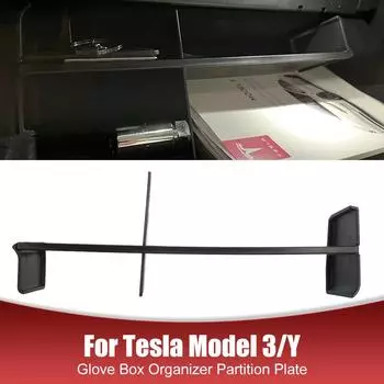 Разделительная пластина для хранения перчаточного ящика, аксессуары для салона автомобиля, многослойная полка для перчаточного ящика, центральная консоль-органайзер для Tesla Model 3 Y 2021