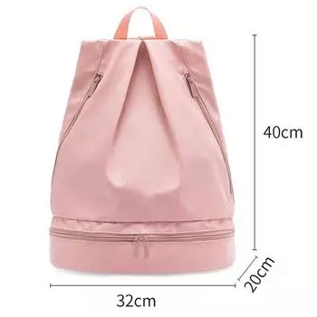 Разделительная сумка для влажного и сухого фитнеса, сумка для плавания, водонепроницаемая дорожная спортивная сумка, сумка для баскетбола и футбола, рюкзак для пешего туризма, альпинизма розовый