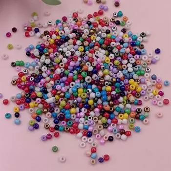 Разделительные бусины ювелирные аксессуары 1000 шт 2 мм новые свободные бусины для изготовления ювелирных изделий стеклянные бусины DIY ремесло красочные поставки чёрный