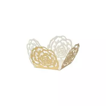 Разделительные лотки Полые розовые кружевные бумажные обертки для трюфелей Изысканный бумажный поднос для шоколада Безопасные шоколадные конфеты в стаканчиках Десерт белый