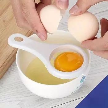 Разделитель яичного белка, Разделитель яиц, Разделитель желтка и белка, Фильтр для яичного белка, Пластиковый фильтр для яичного белка, Разделитель яиц для приготовления пищи на кухне белый
