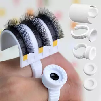 Разделитель ресниц, клей для дизайна ногтей, держатель для поддона, кольца для наращивания ресниц, подставка, клейкие держатели пигментов, инструменты для красоты на пальцах