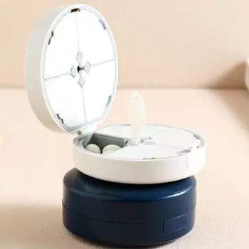 Разделители футляров для таблеток Еженедельный контейнер для органайзера для таблеток Круглый футляр для разветвителя таблеток