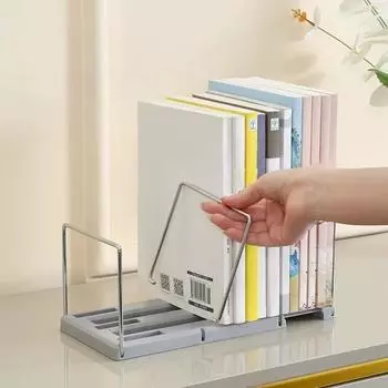 Разделители Настольная книжная полка Регулируемая Расширяемая Подставка для книг Органайзер для файлов Подставка для документов синий