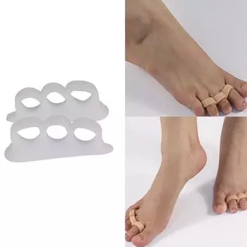 Разделители пальцев ног Защитные приспособления для мизинцев Гелевый разделитель пальцев ног Выпрямитель пальцев ног с 3 отверстиями Разделители для мизинцев 1