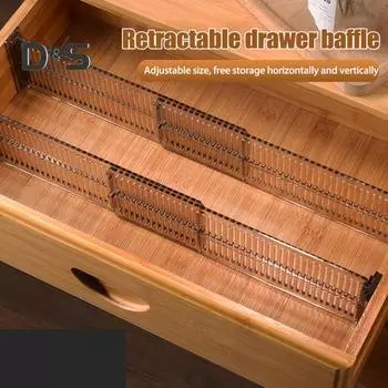 Разделители ящиков Высокая прочность Регулируемая длина Простая установка Расширяемые нижнее белье Носки Разделители ящиков 2pcs