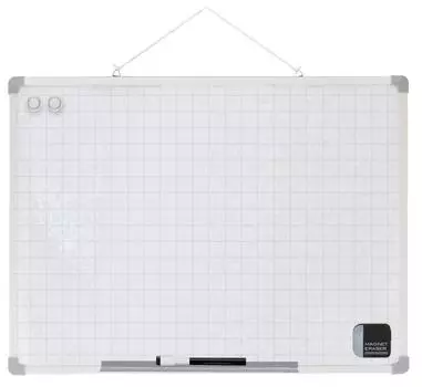 Разделочная доска Asmix Asuka L Размер 450 x 600 мм VWB068 с магнитом для спины с сеткой вертикальной и горизонтальной белый