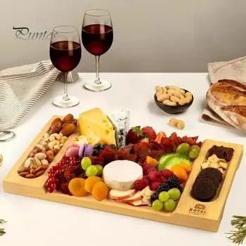 Разделочная доска, бамбуковая доска для мясных деликатесов, дизайнерская доска для сыра, поднос для сервировки еды для домашней кухни Square