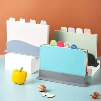 Разделочная доска для кухни, классификация, разделочная доска для детского питания, пшеничная соломенная разделочная доска, набор из четырех предметов, классификация, разделочная доска из полипропилена C