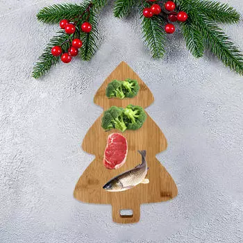 Разделочная доска для пиццы, дизайн рождественской елки, поднос для сервировки, легкий деревянный разделочный Style A