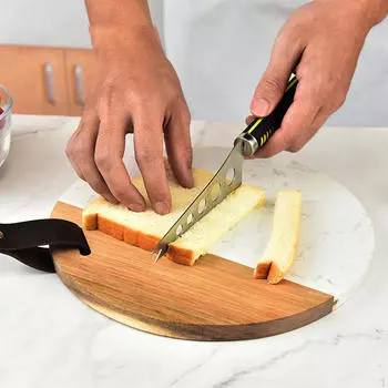 Разделочная доска для пиццы с ручкой Поднос для хлеба для резки мраморной сервировки