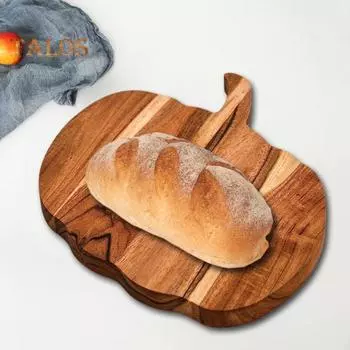 Разделочная доска для тыквы на Хэллоуин, широкая деревянная разделочная доска для мяса, овощей, фруктов, хлеба, осенний декор кухни, подарок для любителей кулинарии коричневый