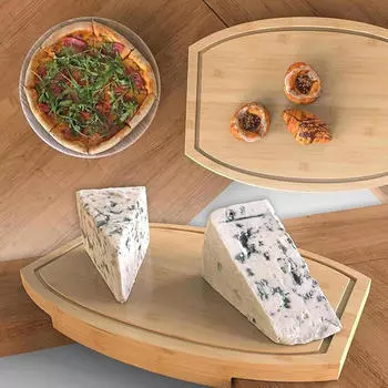 Разделочная доска из бамбука с каналом для сока для использования на открытом воздухе Oval