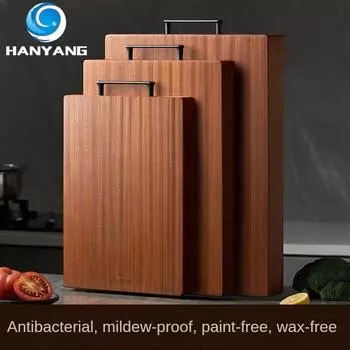 Разделочная доска из черного дерева, антибактериальная, противоплесневая, бытовая разделочная доска, доска для фруктов, черный сандал, липкая доска из массива дерева, доска для ножей