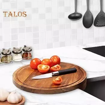 Разделочная доска из дерева с отделением для сока, угловой органайзер для столешницы, круглые и квадратные кухонные разделочные доски для легкой уборки Round
