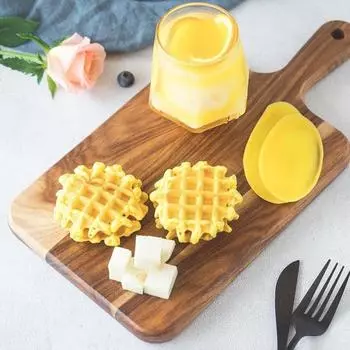 Разделочная доска из дерева с ручкой, прочная деревянная разделочная доска для мяса, сыра, овощей M