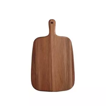 Разделочная доска из массива дерева в японском стиле, доска для сыра с длинной ручкой, сервировочная тарелка, фотореквизит 26.5x16x1.5cm