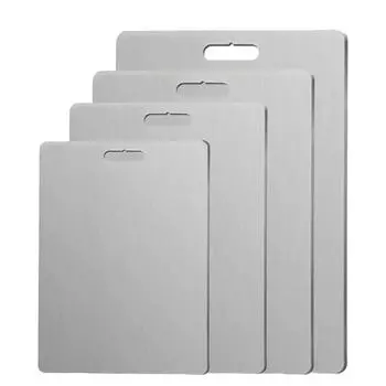 Разделочная доска из нержавеющей стали, кухонная доска для замешивания теста, двухсторонняя разделочная доска для мяса, кухонные принадлежности