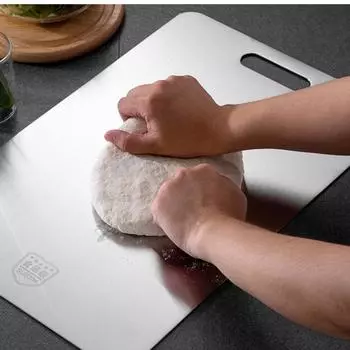 Разделочная доска из нержавеющей стали, легко моется, утолщенная, устойчивая к плесени, разделочные доски для замешивания теста, кухонные принадлежности